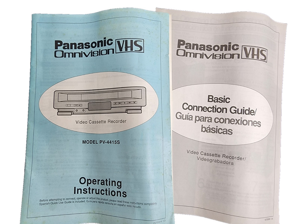Panasonic Omnivision VHS PV-4415S Operating Manual + Connection Guide